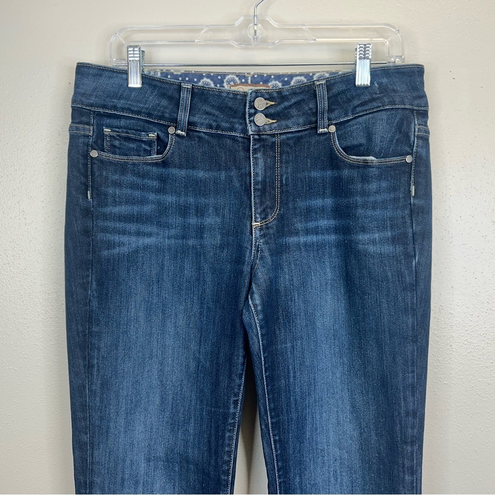 PAIGE Womens 31 Dark Blue High Rise Bootcut Jeans Western Y2K Boho Classic Denim - Picture 2 of 10